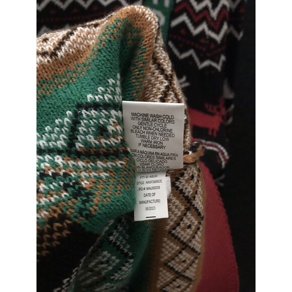 Ugly Christmas Sweater Tag Men's Suspender Holiday Sweater Large or Medium *read - Picture 3 of 9